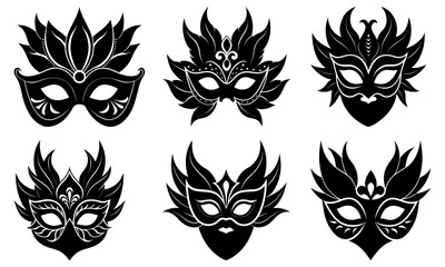 Masquerade Mask Silhouette vector