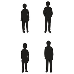 silhouette of boys , boys icon