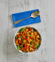 Zucchini Stew with Green Olives & Eggplant