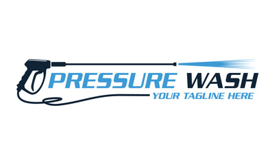 pressure wash logo design vector template illustration