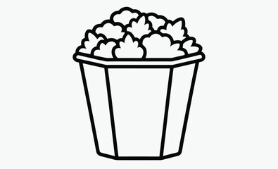 Fried chicken bucket, Chicken meal icon, Food silhouette vector