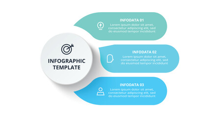 Workflow concept for infographic with 3 steps, options, parts or processes. Business data visualization.