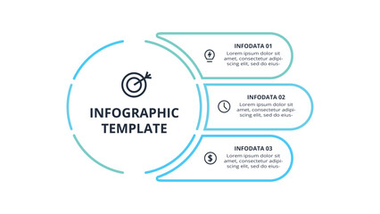 Workflow concept for infographic with 3 steps, options, parts or processes. Business data visualization.