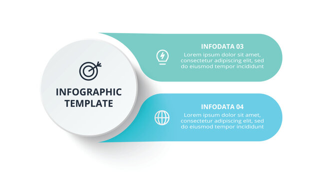 Workflow concept for infographic with 2 steps, options, parts or processes. Business data visualization.