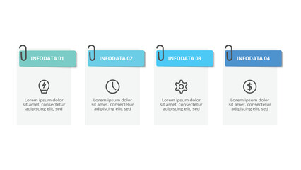 Workflow concept for infographic with 4 steps, options, parts or processes. Business data visualization.