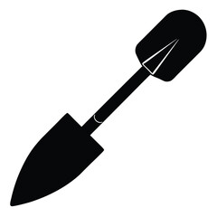 Two Styles of Black Shovels Illustrating Different Head Shapes and Handle Designs