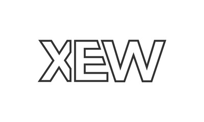 Obraz premium XEW logo design template with strong and modern bold text. Initial based vector logotype featuring simple and minimal typography. Trendy company identity.