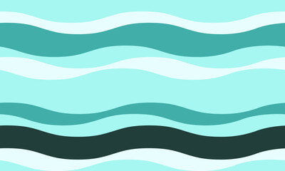 Serene teal and aqua wave pattern, perfect for backgrounds, websites, or textile designs.  Evokes calmness, fluidity, and summer vibes.  Use for presentations, branding, or social media.