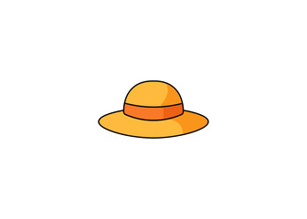 Vector illustration of cartoon hat on white background
