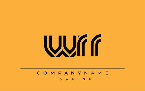 WRR Creative Unique Modern Letter Logo Design. Stylized logo featuring a unique letter design, presenting abstract minimalist aesthetics and modern appeal.