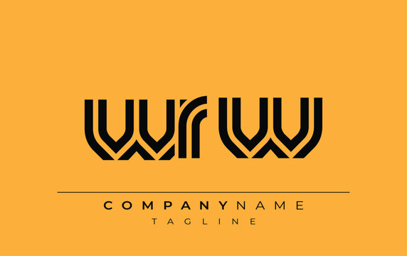 WRW Creative Unique Modern Letter Logo Design. Stylized logo featuring a unique letter design, presenting abstract minimalist aesthetics and modern appeal.