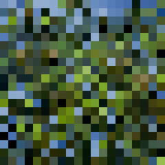 Colorful abstract mosaic background. Pixel effect. Camo and camouflage.