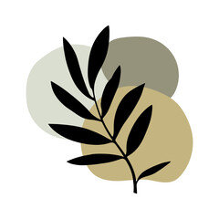 Artistic Leaf with Organic Blobs. Perfect for abstract nature-inspired compositions, posters, or digital art.