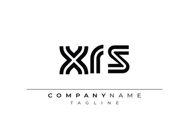 XRS Creative Unique Modern Letter Logo Design. Stylized logo featuring a unique letter design, presenting abstract minimalist aesthetics and modern appeal.