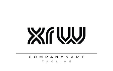 XRW Creative Unique Modern Letter Logo Design. Stylized logo featuring a unique letter design, presenting abstract minimalist aesthetics and modern appeal.