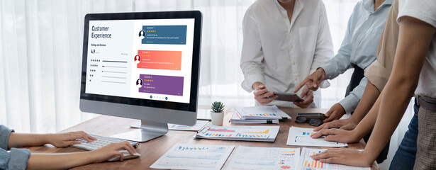 Customer experience and review analysis by brisk computer software for corporate business