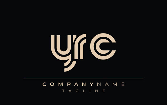 YRC Creative Unique Modern Letter Logo Design. Stylized logo featuring a unique letter design, presenting abstract minimalist aesthetics and modern appeal.