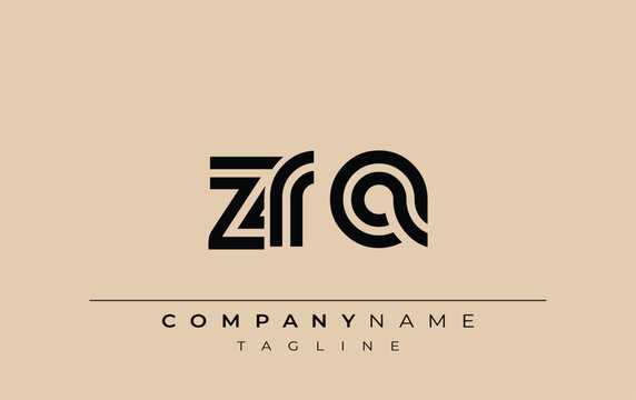 ZRA Creative Unique Modern Letter Logo Design. Stylized logo featuring a unique letter design, presenting abstract minimalist aesthetics and modern appeal.