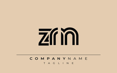 ZRN Creative Unique Modern Letter Logo Design. Stylized logo featuring a unique letter design, presenting abstract minimalist aesthetics and modern appeal.