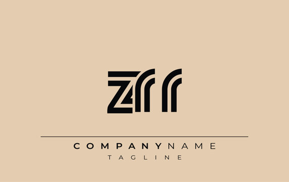 ZRR Creative Unique Modern Letter Logo Design. Stylized logo featuring a unique letter design, presenting abstract minimalist aesthetics and modern appeal.
