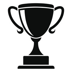 Silhouette of Classic Trophy with Handles and Base for Sporting Achievement