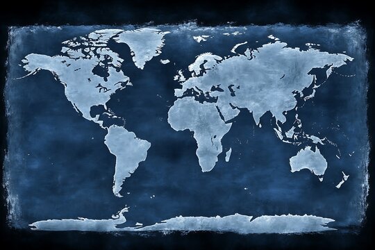 World map, vintage style