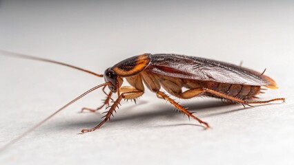 Cockroach on studio background
