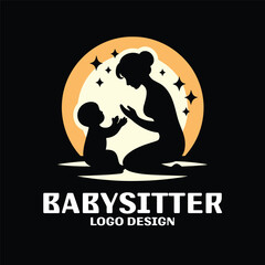 Babysitter Vector Logo Design