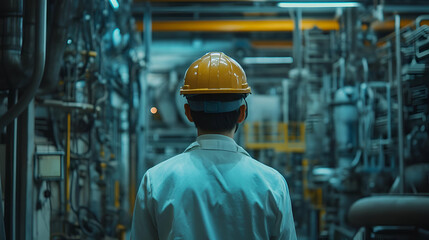 Industrial Worker in a Factory Setting