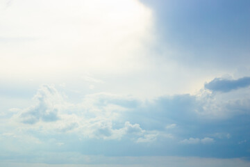 Sky landscape. Beautiful cloudy sky on a cloudy autumn day