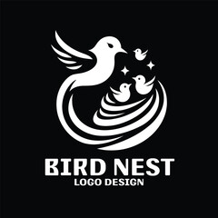 Fototapeta premium Bird Nest Vector Logo Design