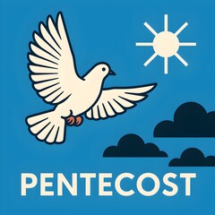 Obraz premium Pentecost card illustration in vector style.
