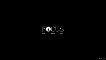 Poster encadré minimalist focus motivation text on black background with wolf silhouette