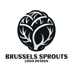 Brussels Sprouts Vector Logo Design
