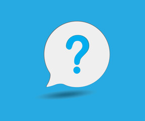 Chat message with Question mark.