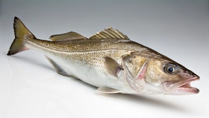 Naklejka premium Codfish on studio background 
