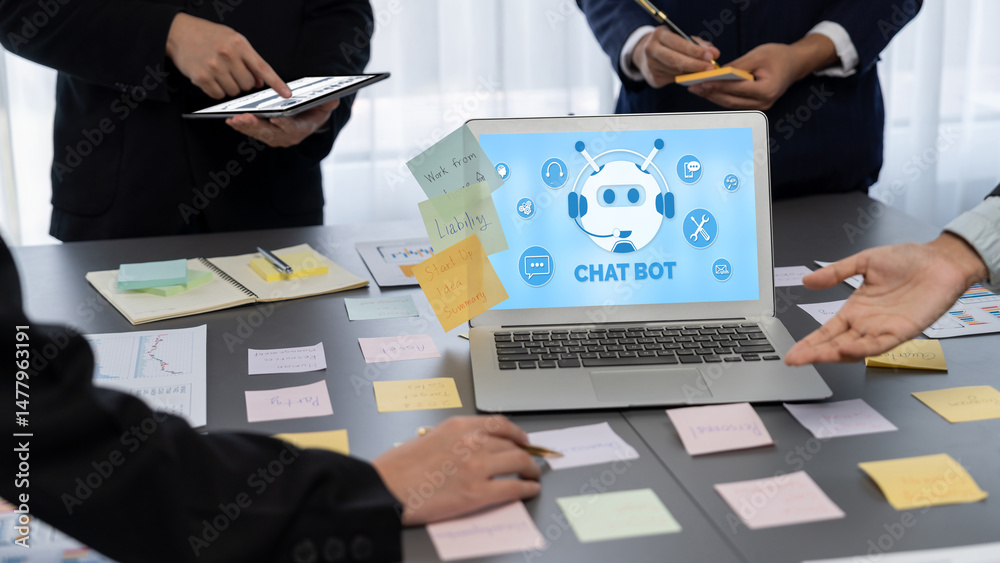 Poster chatbot software application for brisk online business that automatically reply to customer question
