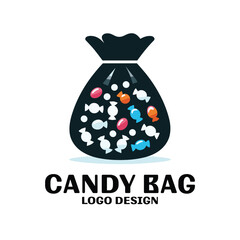 Candy Bag Vector Logo Design
