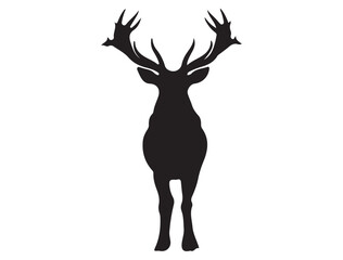 ELK SILHOUETTE WHITE BACKGROUND