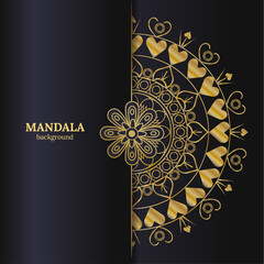 Dark Luxury Mandala Pattern for Wallpaper & Design
