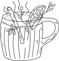 Hand drawn doodle-style vector illustration featuring popular alcoholic cocktails such as Mojito, Margarita, Daiquiri, Tequila, Wine, and Cosmopolitan. Perfect for menu designs, party invitations