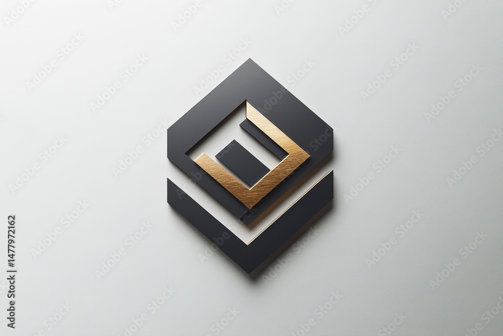 Aufkleber modern black and white letter s design with elegant curves on a minimalistic background showcasing c