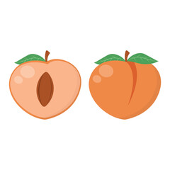 Peach Icon Set Vector Design.