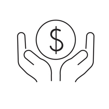 Bank, payment, money and finances line icon