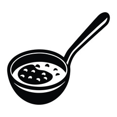 Illustration of Gravy Boat Filled with Gravy and Dark Dots on Top