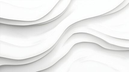Obraz premium Abstract White Texture with Flowing Wave Shapes and Soft Shadows