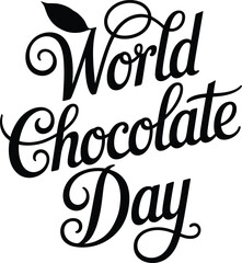 world chocolate day every july seventh celebration vector illustration