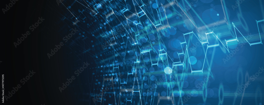 Poster abstract circuit technology concept background