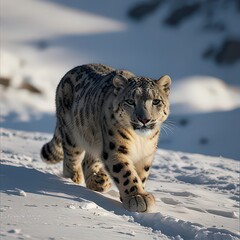 Obraz premium snow leopard cub
