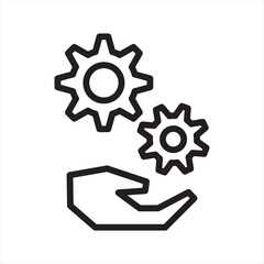 Support Settings simple line icon